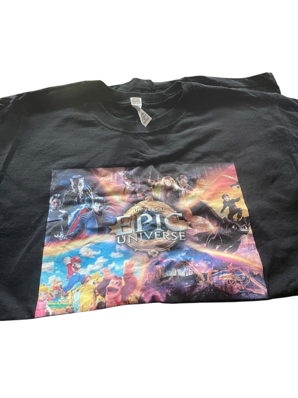 Universal Multi-Color Epic Universe Graphic Tee - Black worn once size small